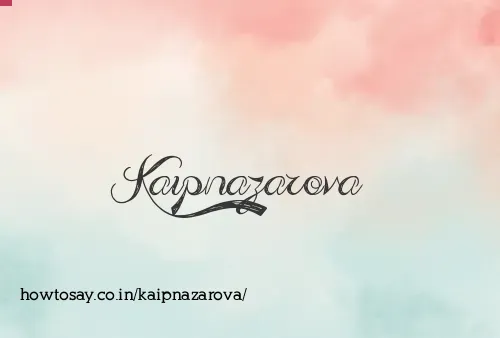 Kaipnazarova