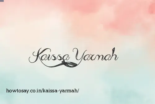 Kaissa Yarmah