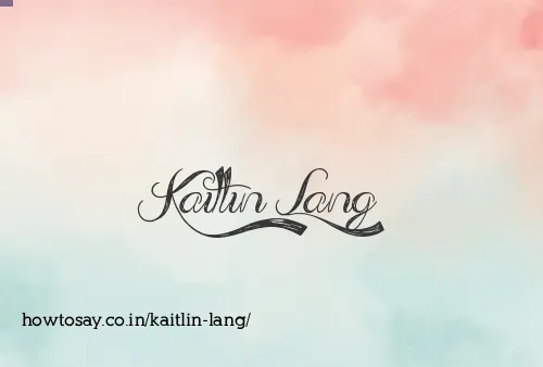 Kaitlin Lang