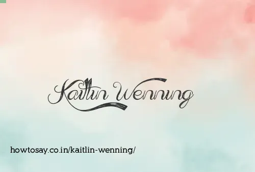 Kaitlin Wenning