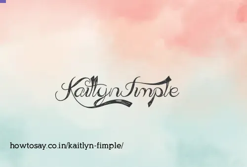 Kaitlyn Fimple
