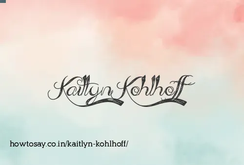 Kaitlyn Kohlhoff