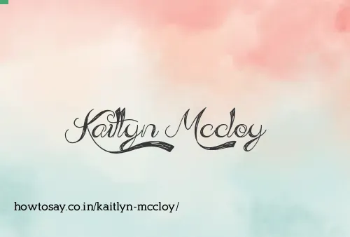 Kaitlyn Mccloy