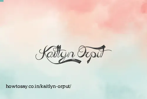 Kaitlyn Orput