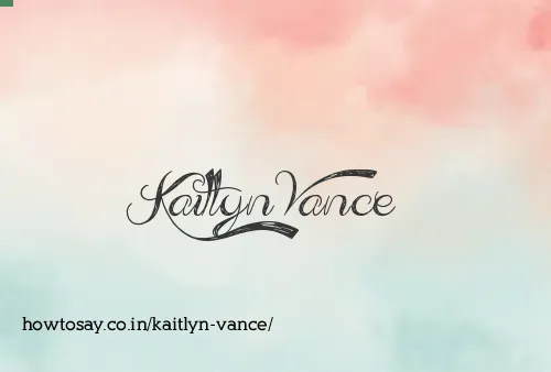 Kaitlyn Vance