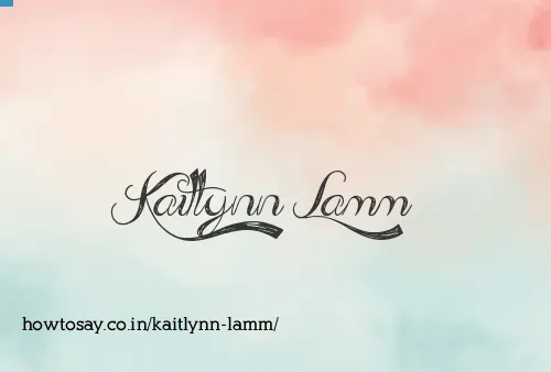 Kaitlynn Lamm