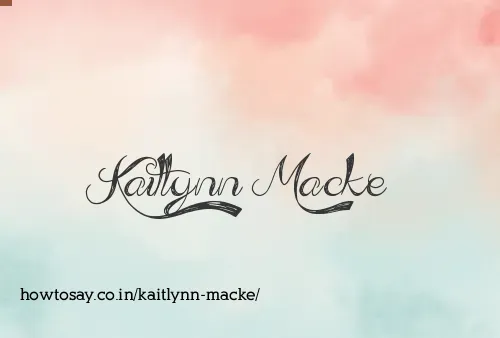 Kaitlynn Macke