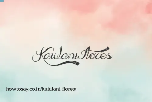 Kaiulani Flores