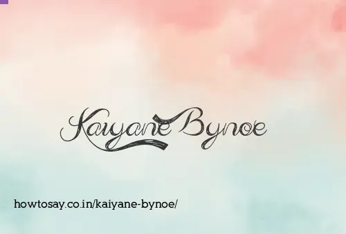 Kaiyane Bynoe