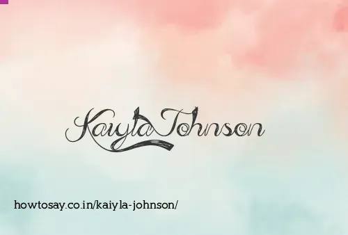 Kaiyla Johnson