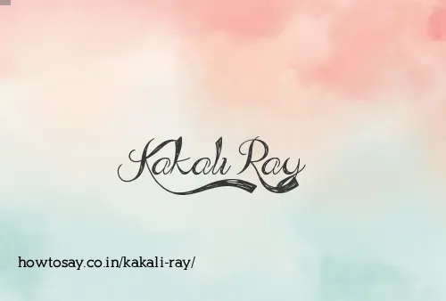 Kakali Ray