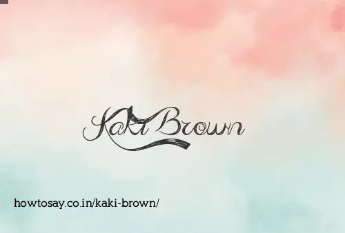 Kaki Brown