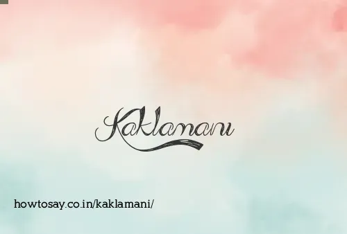 Kaklamani