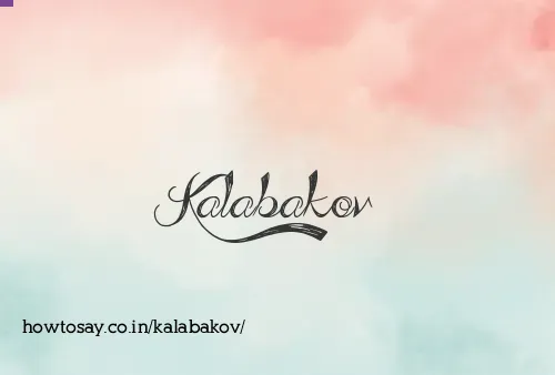 Kalabakov