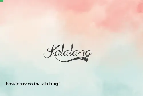 Kalalang