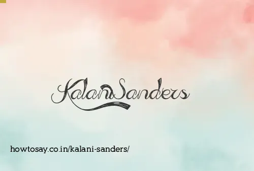 Kalani Sanders