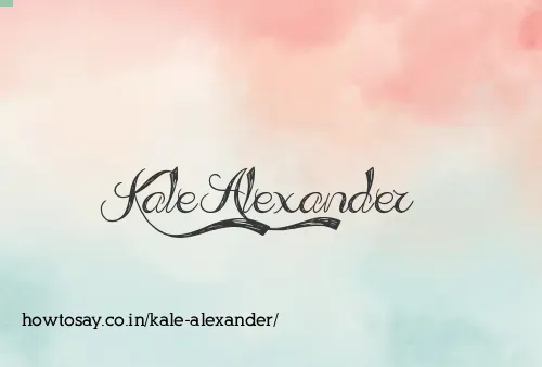 Kale Alexander