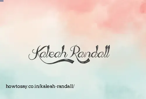 Kaleah Randall