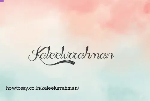 Kaleelurrahman