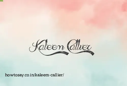 Kaleem Callier