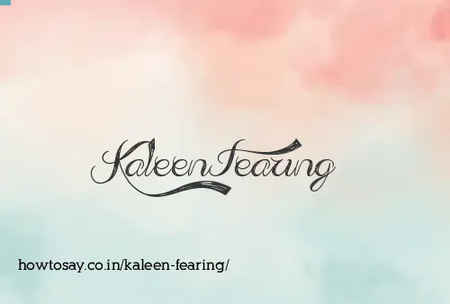 Kaleen Fearing