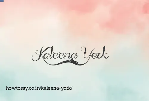 Kaleena York