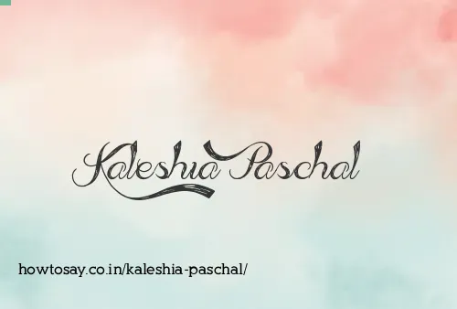 Kaleshia Paschal