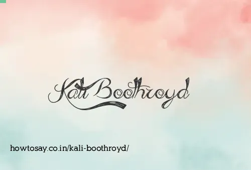 Kali Boothroyd