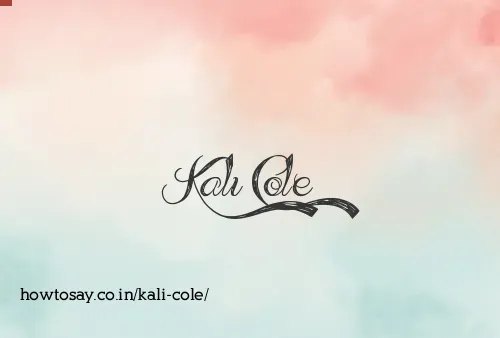 Kali Cole