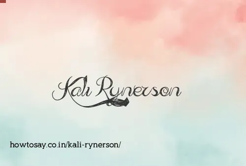 Kali Rynerson
