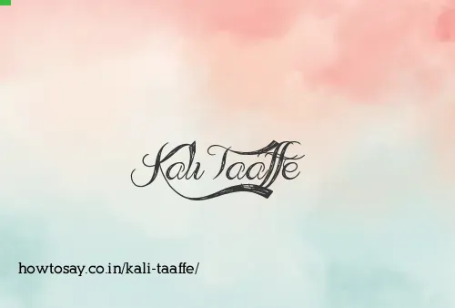 Kali Taaffe