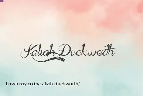 Kaliah Duckworth