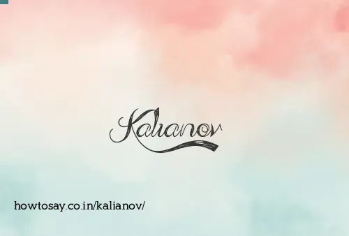 Kalianov