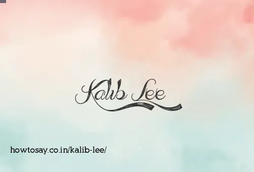 Kalib Lee