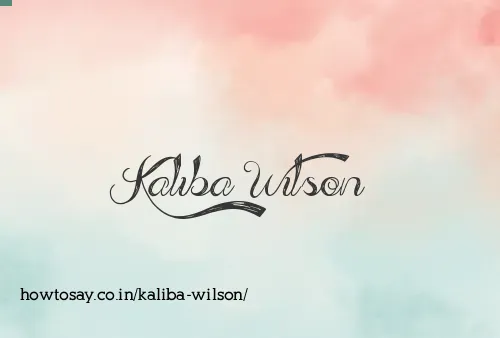 Kaliba Wilson