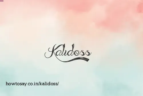 Kalidoss