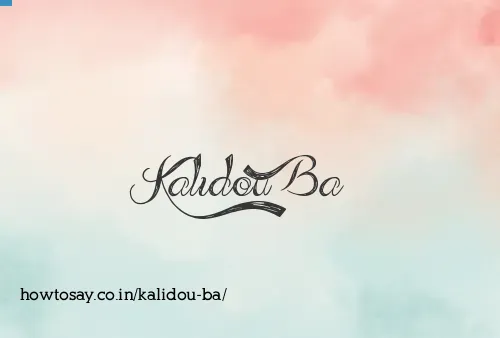 Kalidou Ba