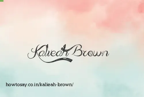 Kalieah Brown