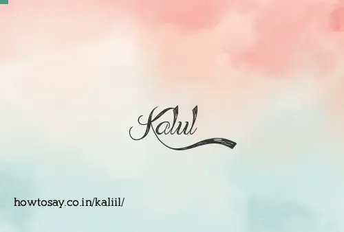 Kaliil