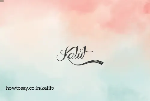 Kaliit