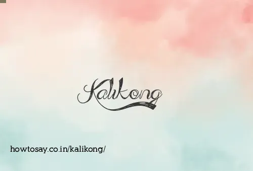 Kalikong