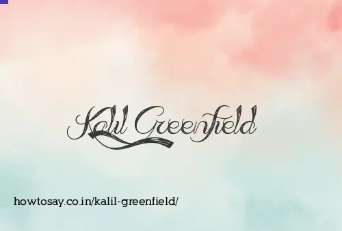 Kalil Greenfield