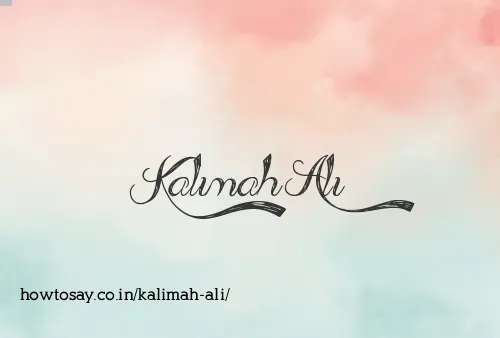 Kalimah Ali