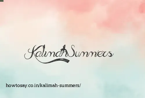 Kalimah Summers
