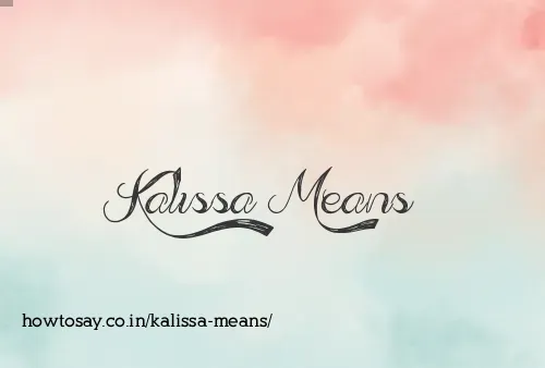 Kalissa Means