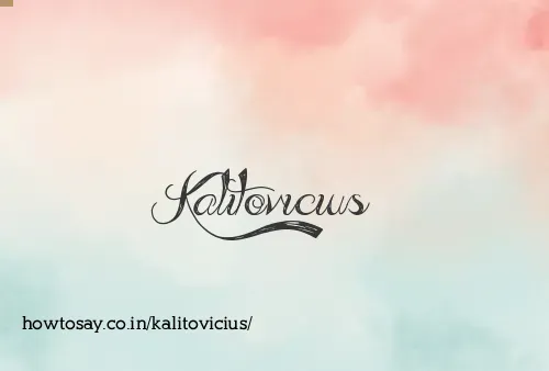 Kalitovicius