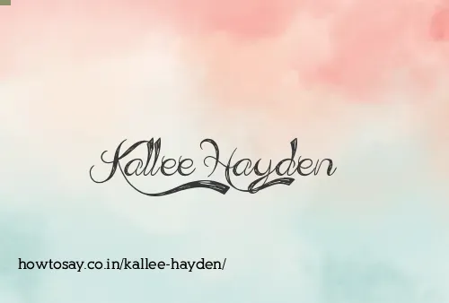 Kallee Hayden
