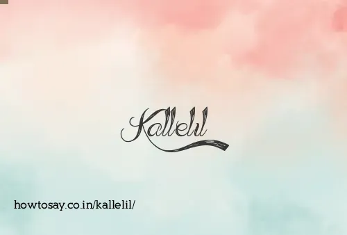 Kallelil