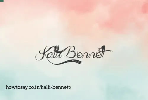 Kalli Bennett