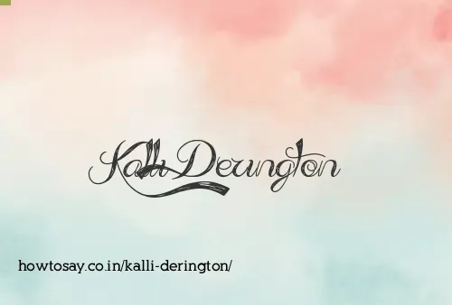 Kalli Derington